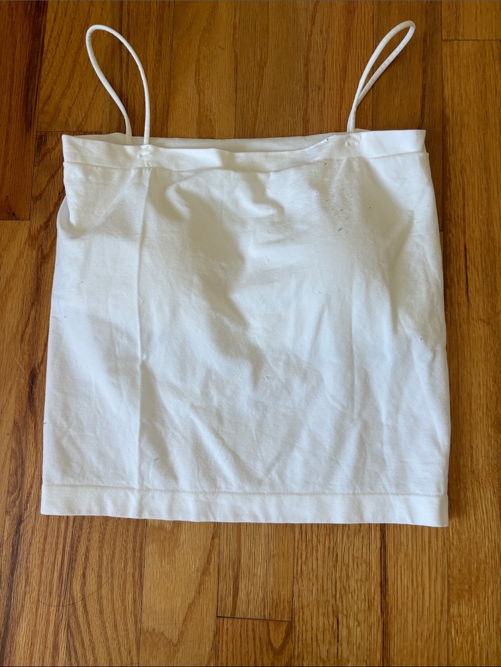 White Women's Spaghetti Strap Mini Skirt